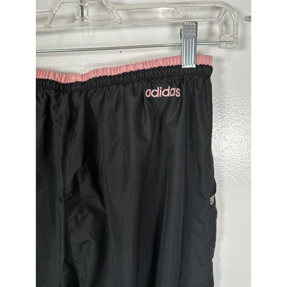 Vintage Y2K Adidas Track Pants Womens Medium Black Pink Straight Pull On Elastic - Picture 13 of 16